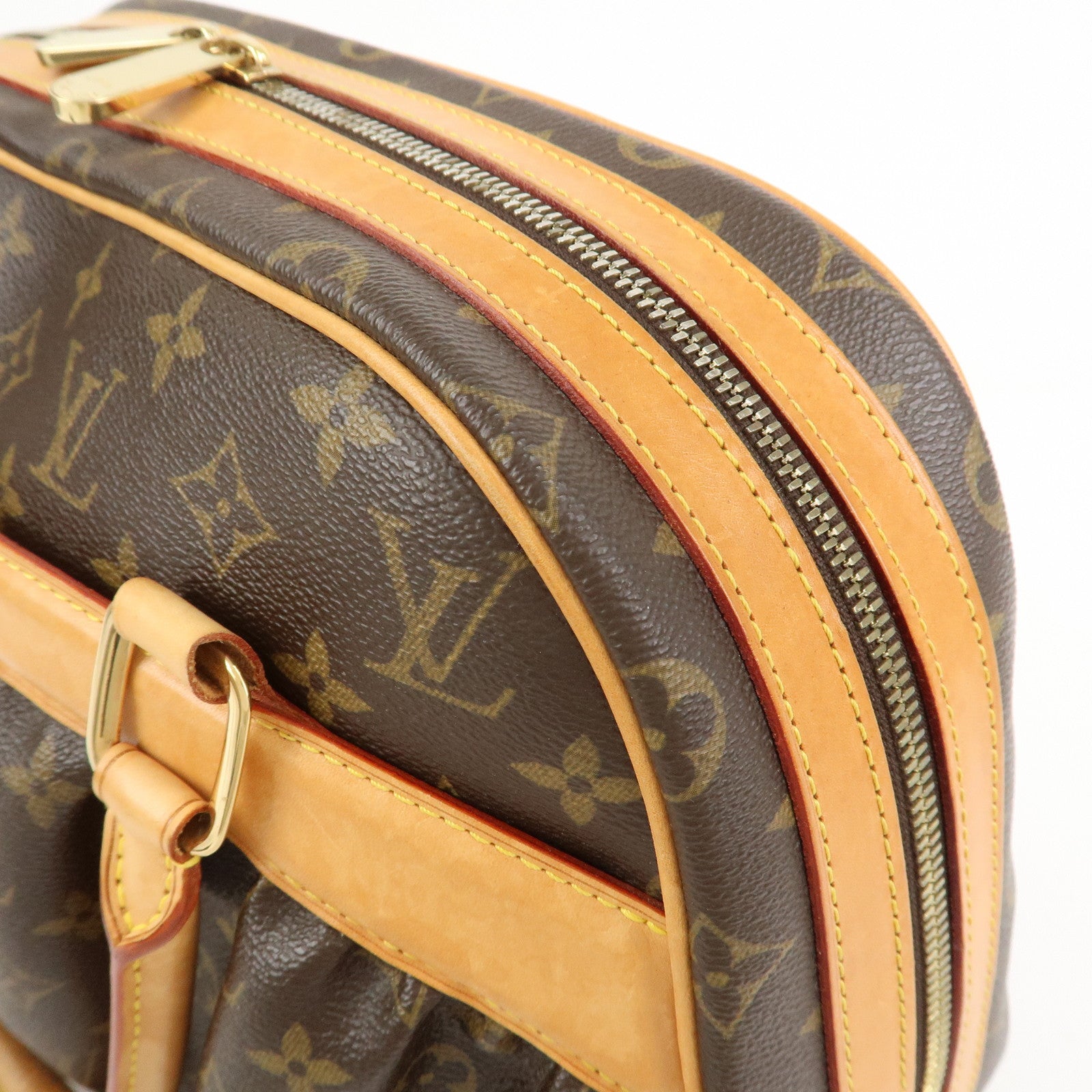 Louis Vuitton Monogram Mitsy Handbag Boston Bag Brown M40058