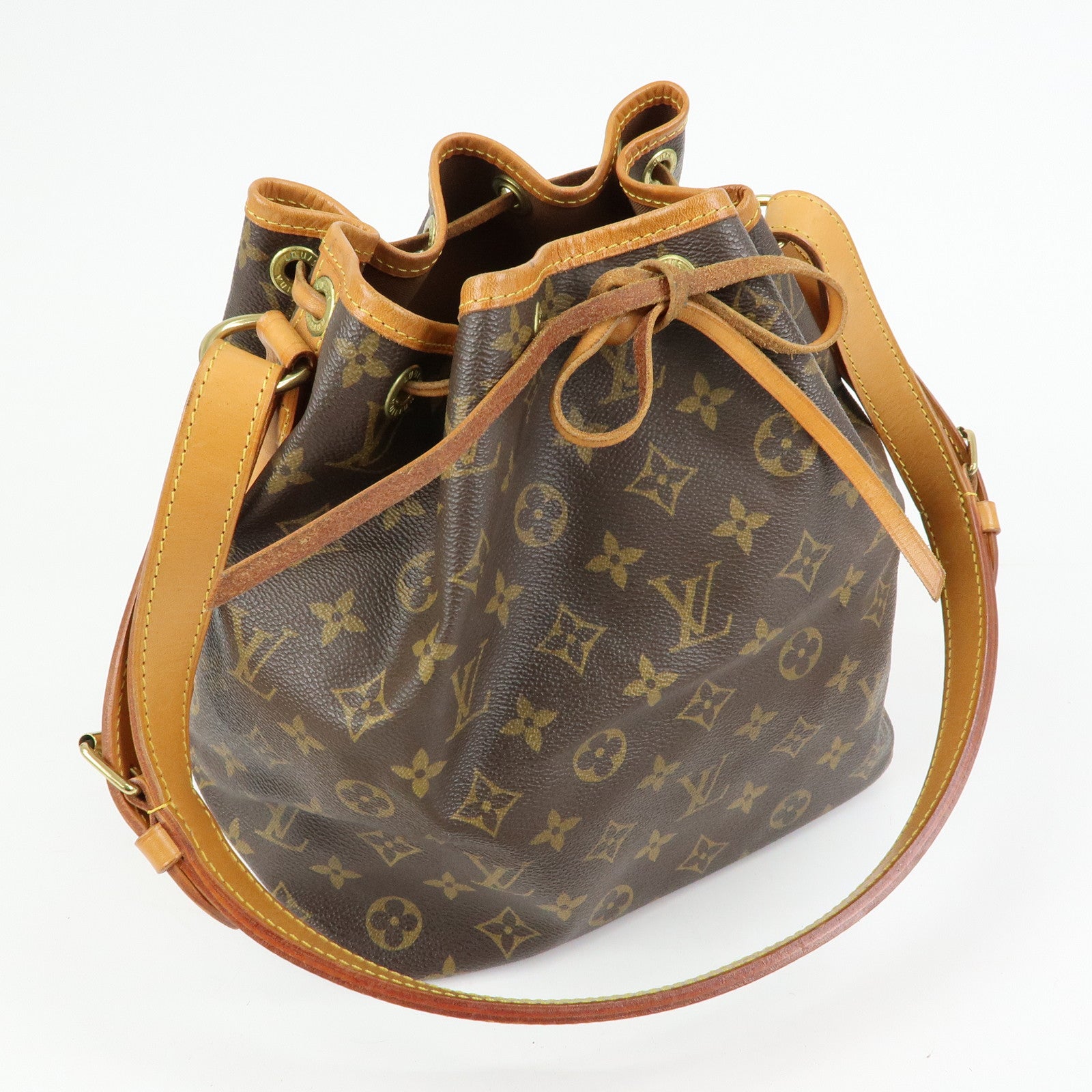 Louis Vuitton Monogram Petit Noe Shoulder Bag Brown M42226