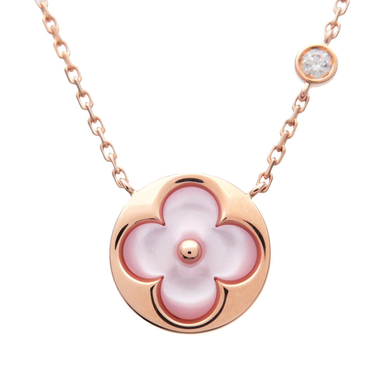 Louis Vuitton Pendant Sun Color Blossom BB 750PG Necklace Q03788