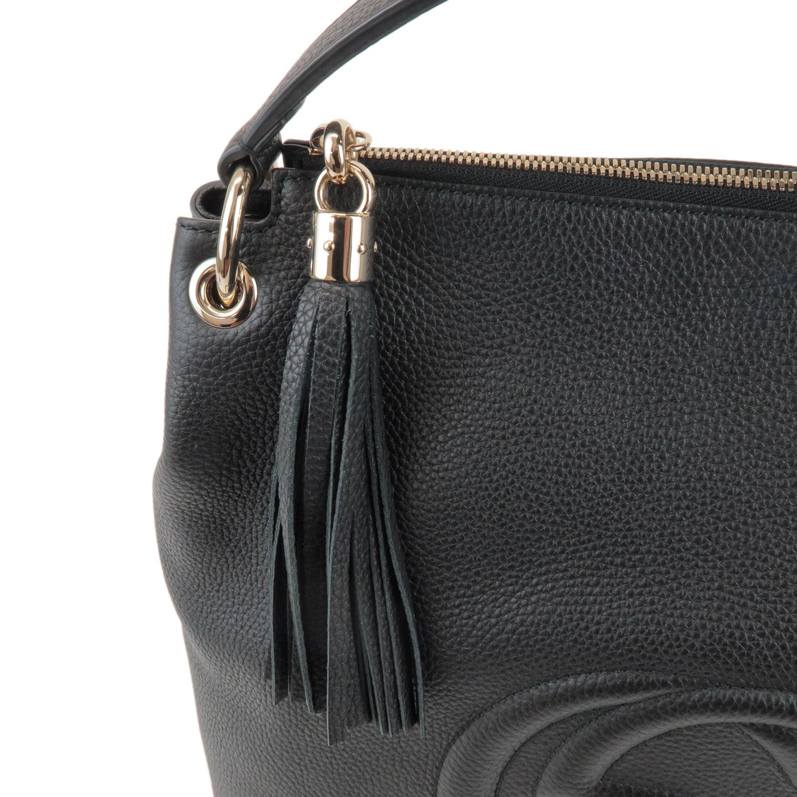 GUCCI SOHO Leather 2Way Bag Shoulder Bag Hand Bag Black 408825