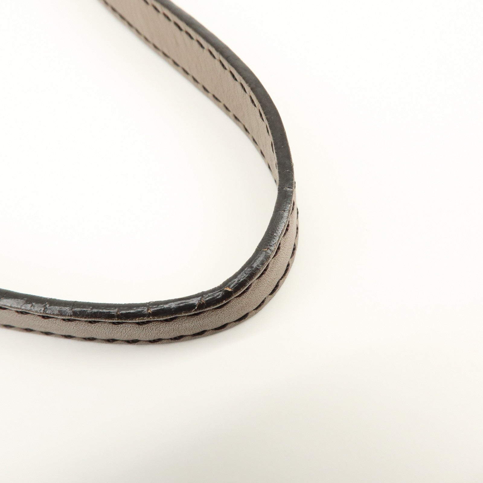 TOD'S  D Styling Leather 2Way Bag Hand Bag Shoulder Bag Gray