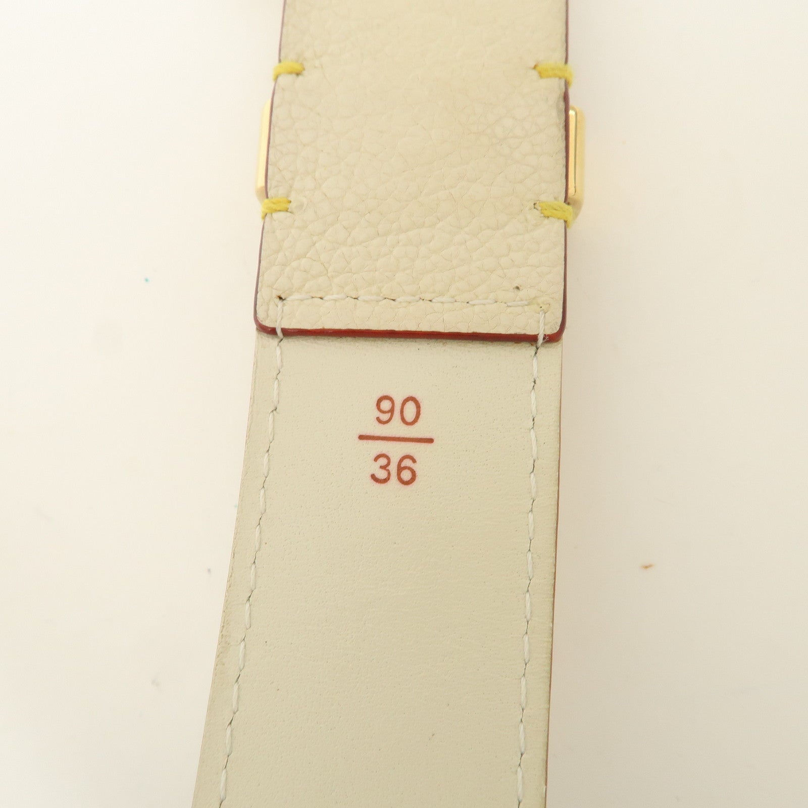 Louis Vuitton Ceinture Suhari Large Leather Belt Blanc M6870U