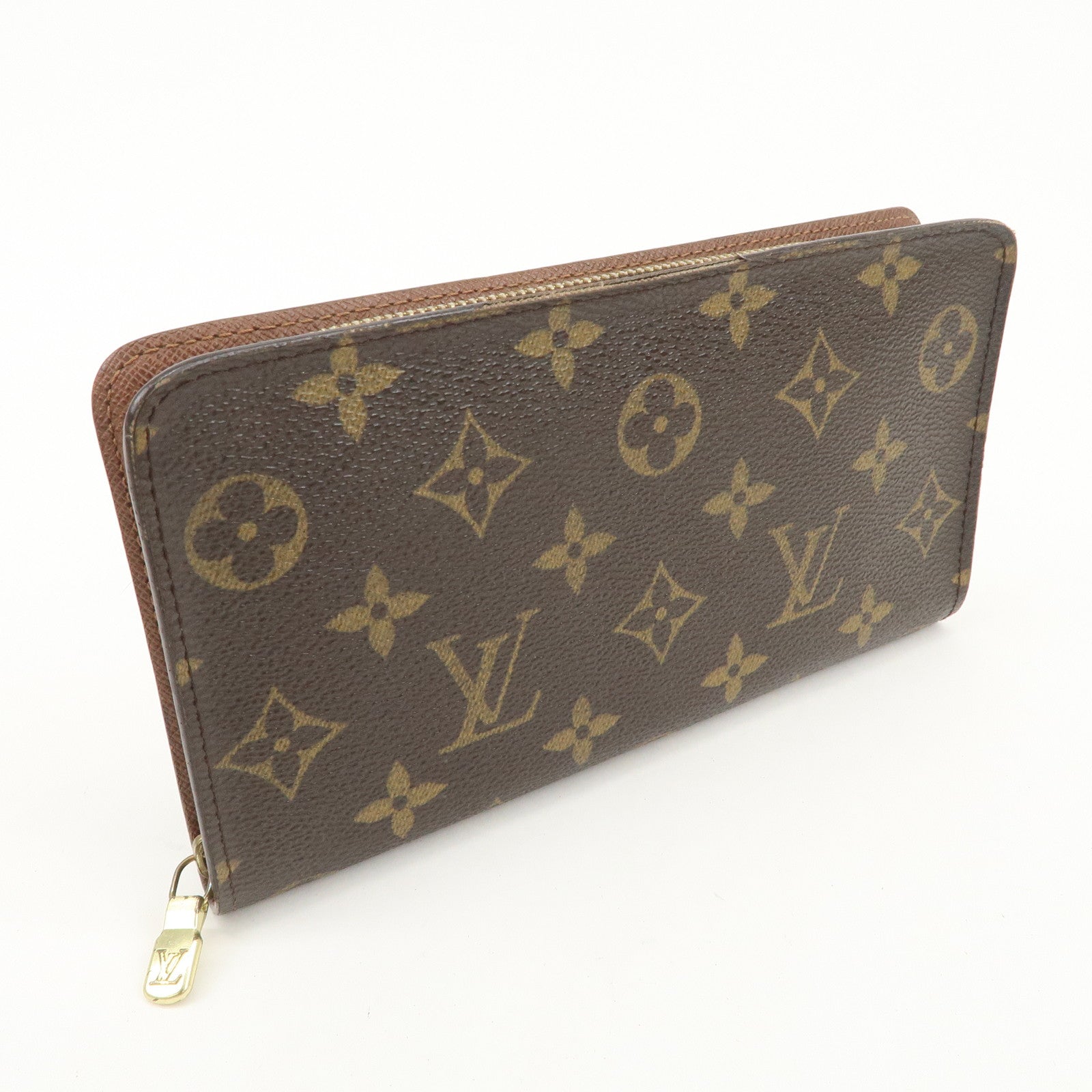 Louis Vuitton Monogram Porte Monnaie Zippy Long Wallet Brown M61727 Used
