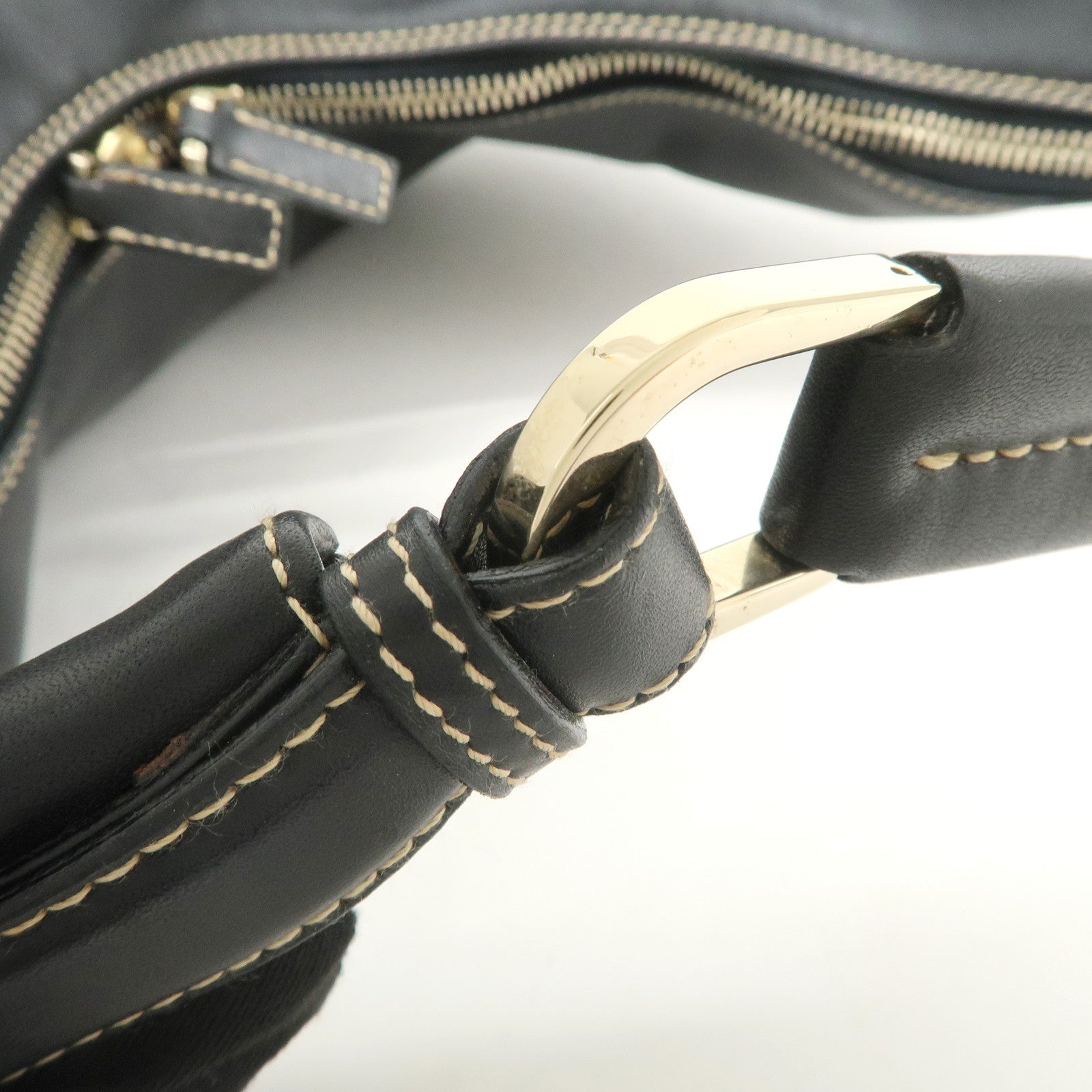 GUCCI Leather Shoulder Bag Hand Bag Black 001.4288