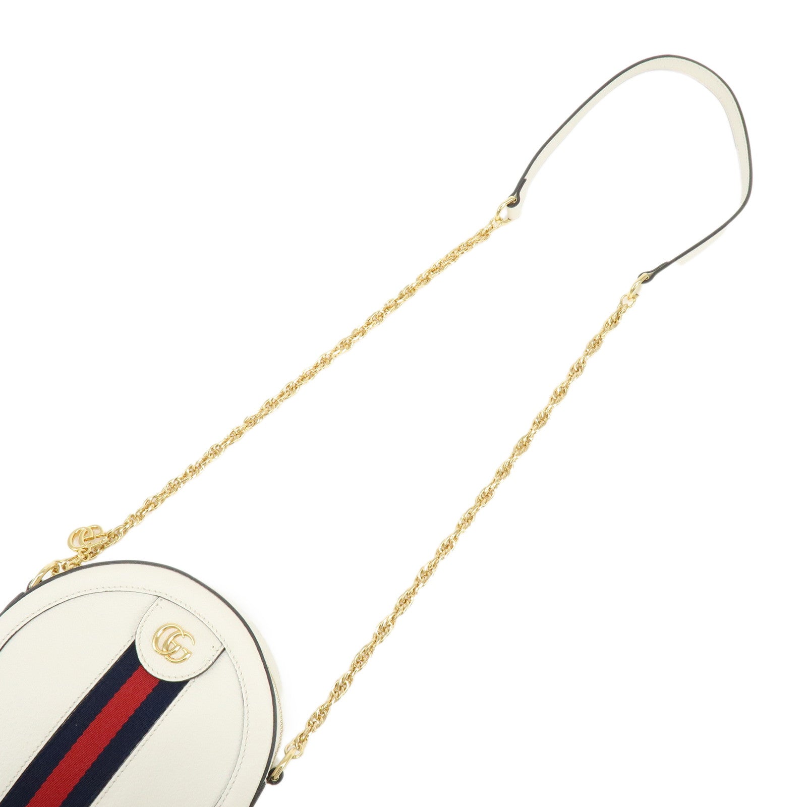 GUCCI Ophidia Sherry Double G Round Mini Chain Shoulder Bag 550618
