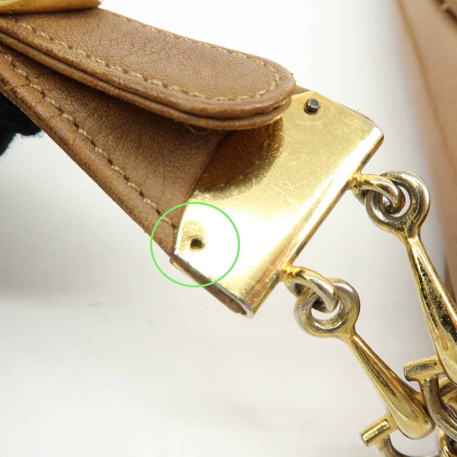 GUCCI Old GUCCI Sherry Leather Hand Bag Shoulder Bag Brown