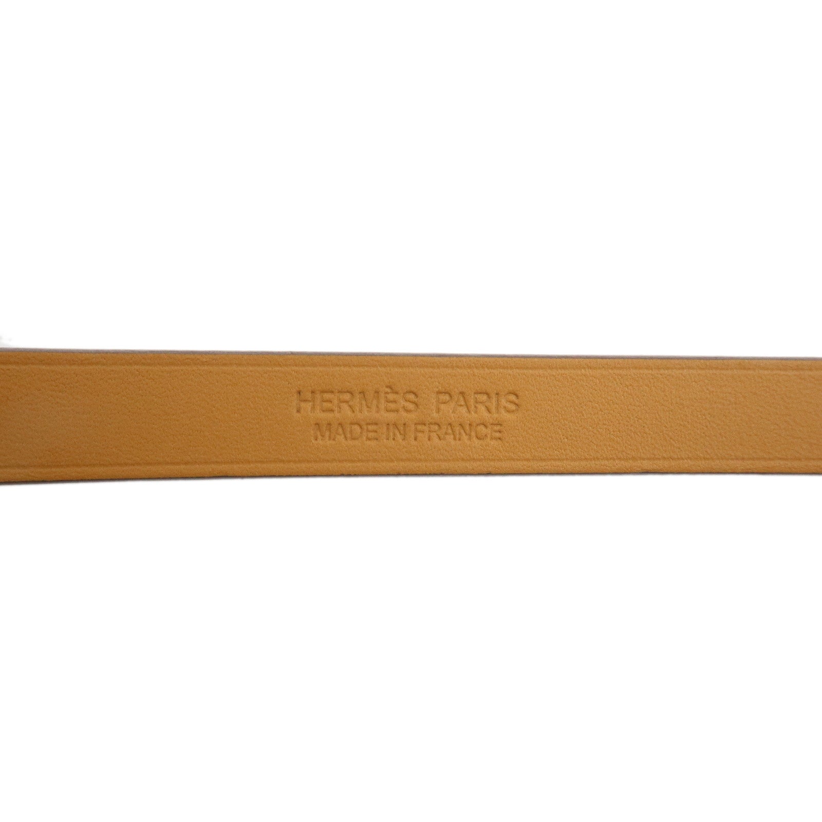 HERMES Leather Kelly Double Tour Bracelet B Stamped Greige