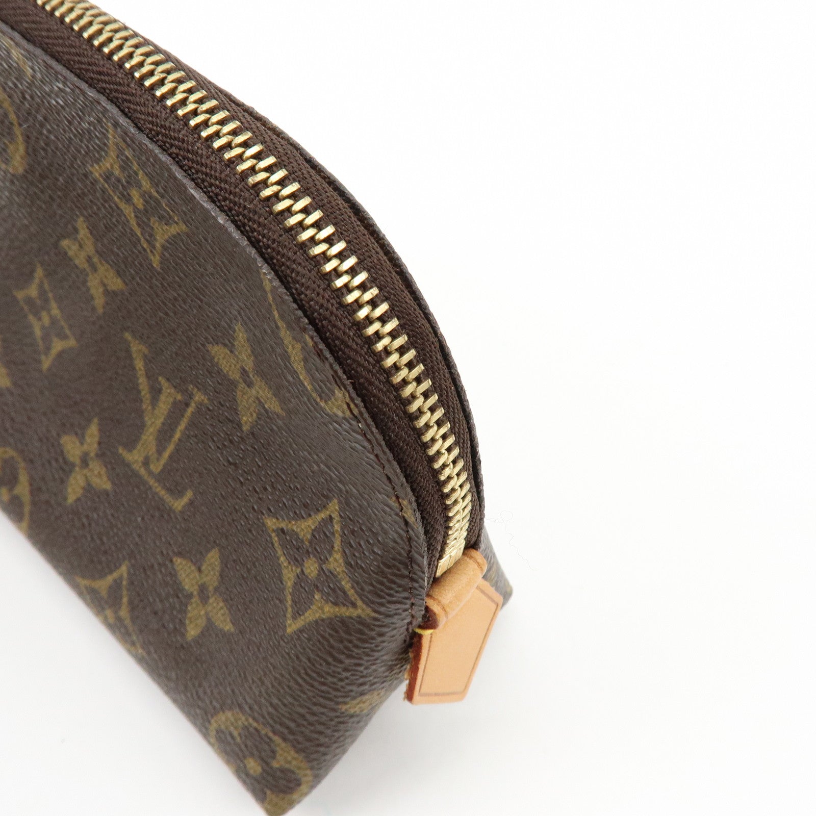 Louis Vuitton Monogram Pochette Cosmetic PM Pouch Brown M47515