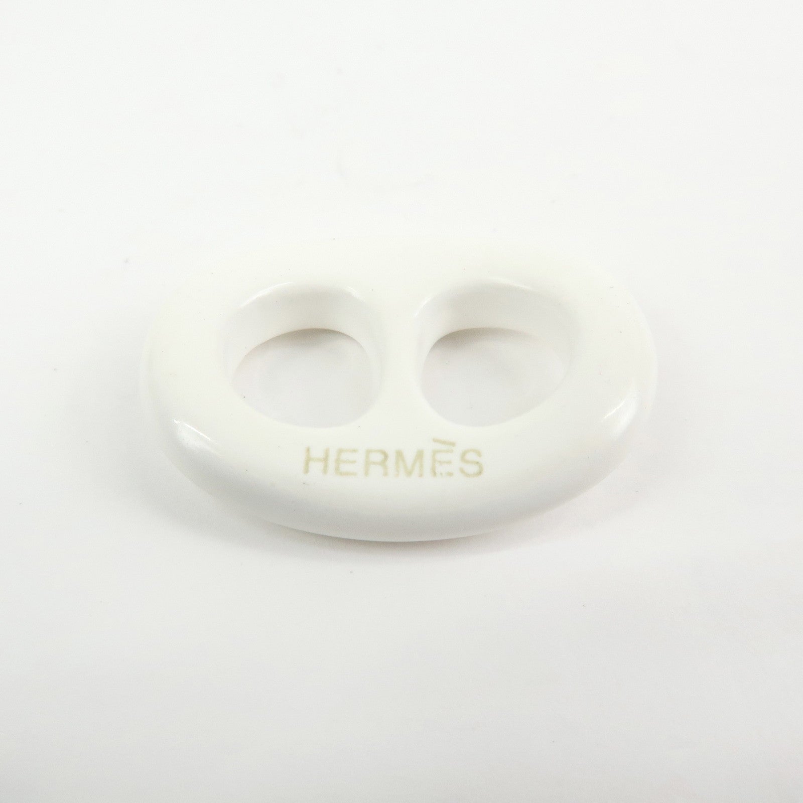 HERMES Set of 3 Tribord Chaine dAncre Lacquered Wood Scarf Ring