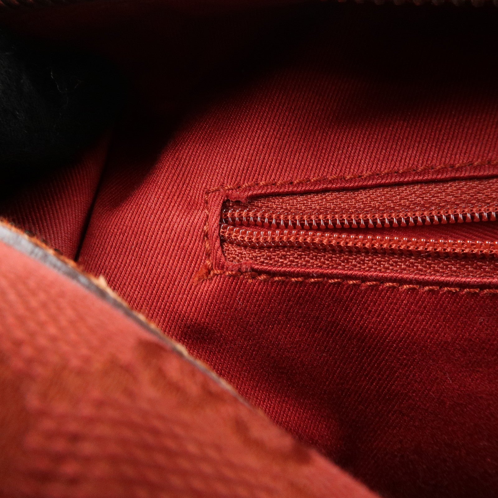 GUCCI GG Canvas Leather Hand Bag Tote Bag Red 113009