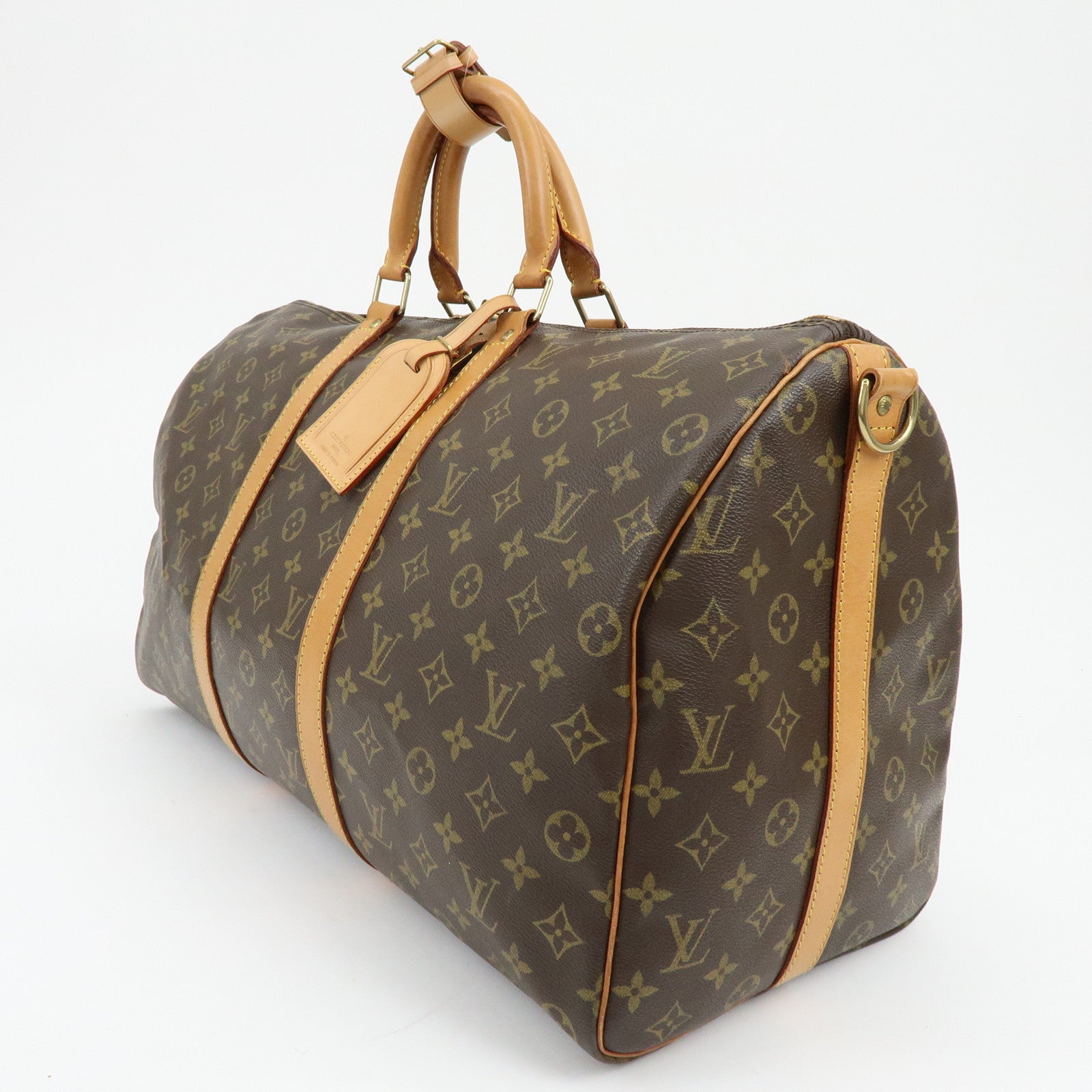 Louis Vuitton Monogram Keep All Bandouliere 50 Boston Bag M41416