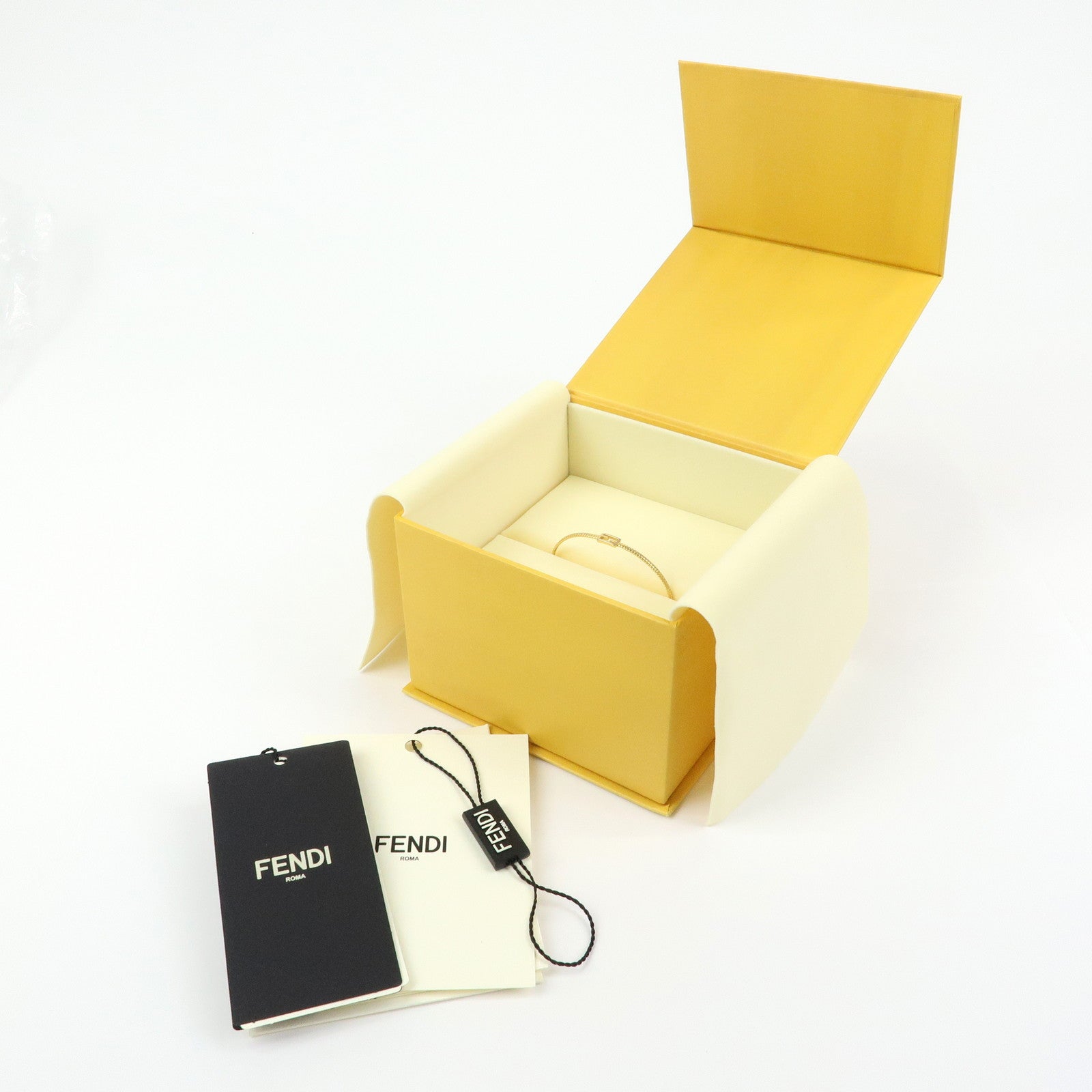 FENDI Metal FF Baguette Bracelet Gold 8AG988