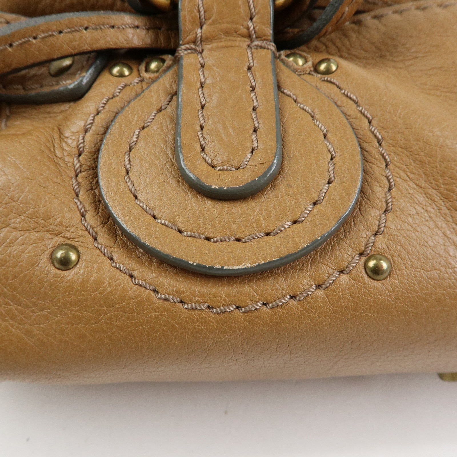 Chloe Paddington Leather Mini Hand Bag Boston Bag Brown
