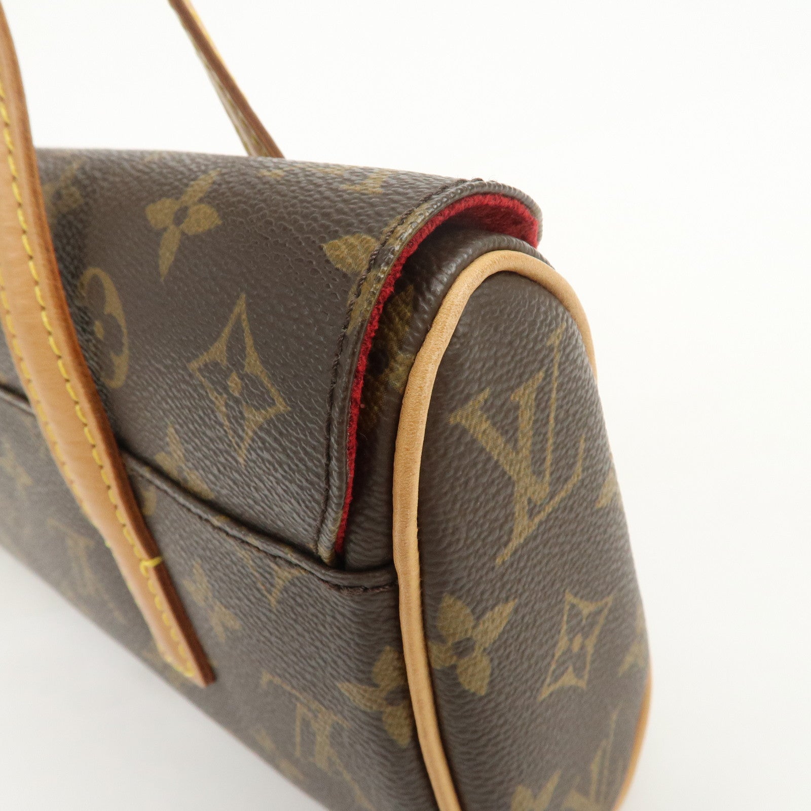 Louis Vuitton Monogram Sonatine Hand Bag Brown M51902