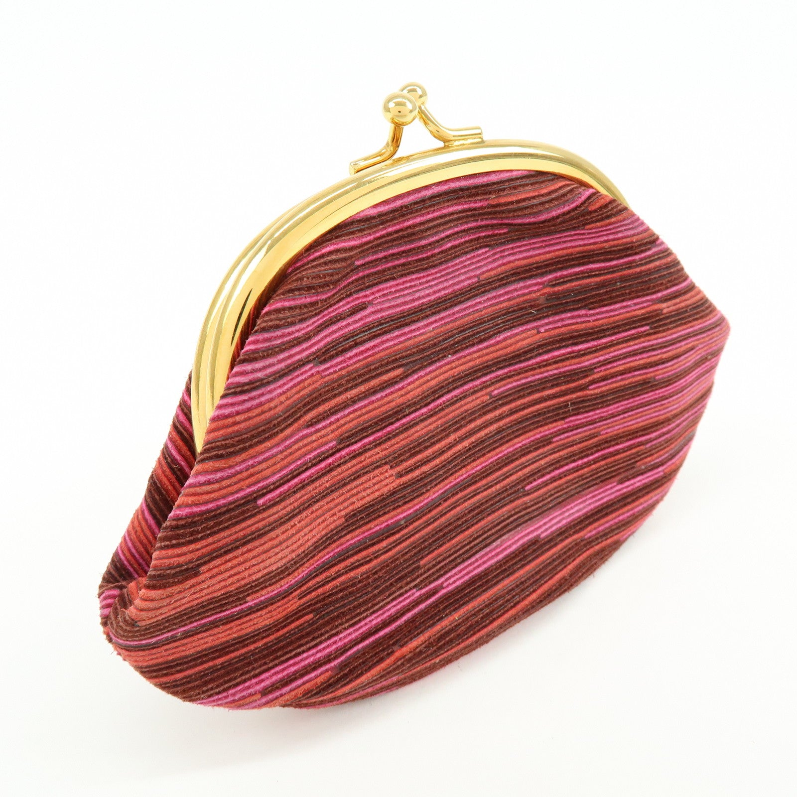 HERMES Vibrato Emile Kiss Lock Coin Case Coin Purse Purple