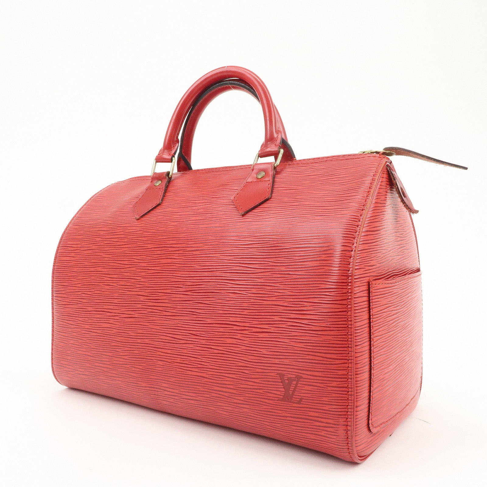 Louis Vuitton Epi Leather Speedy 30 Boston Bag Castilian Red M43007