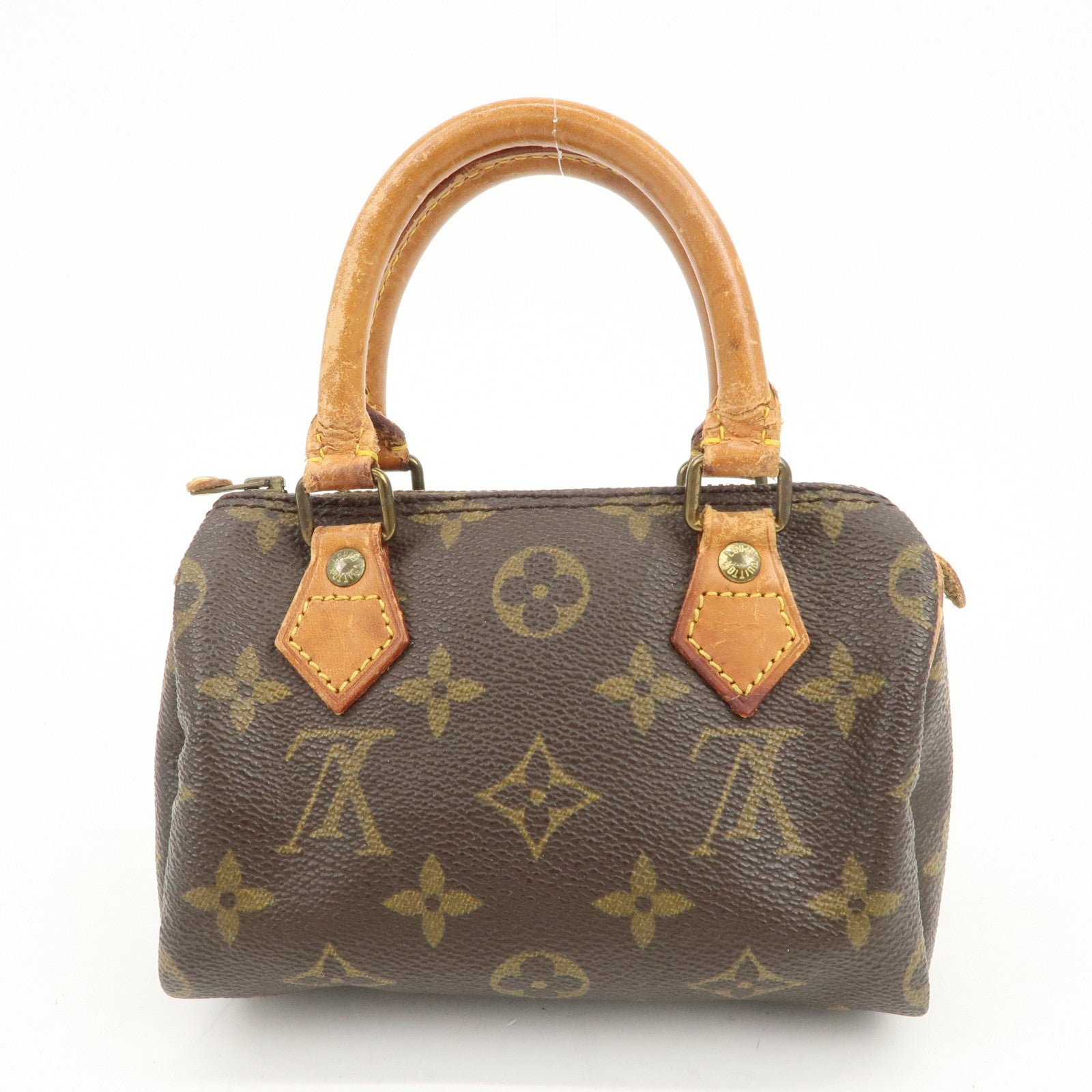 Louis Vuitton Monogram Mini Speedy Hand Bag Boston Bag Brown M41534