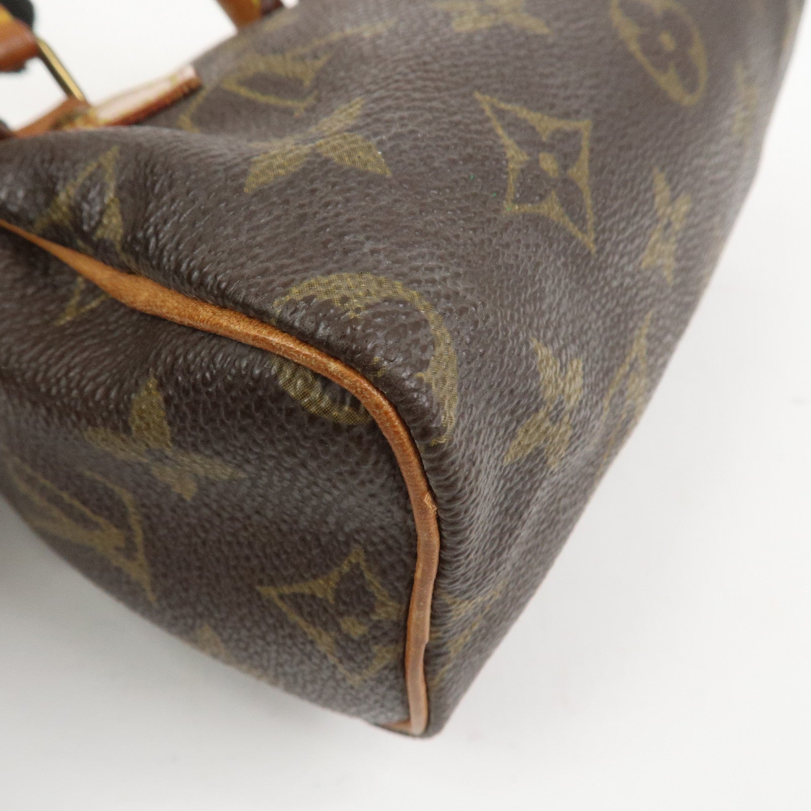 Louis Vuitton Monogram Mini Speedy Hand Bag Brown M41534