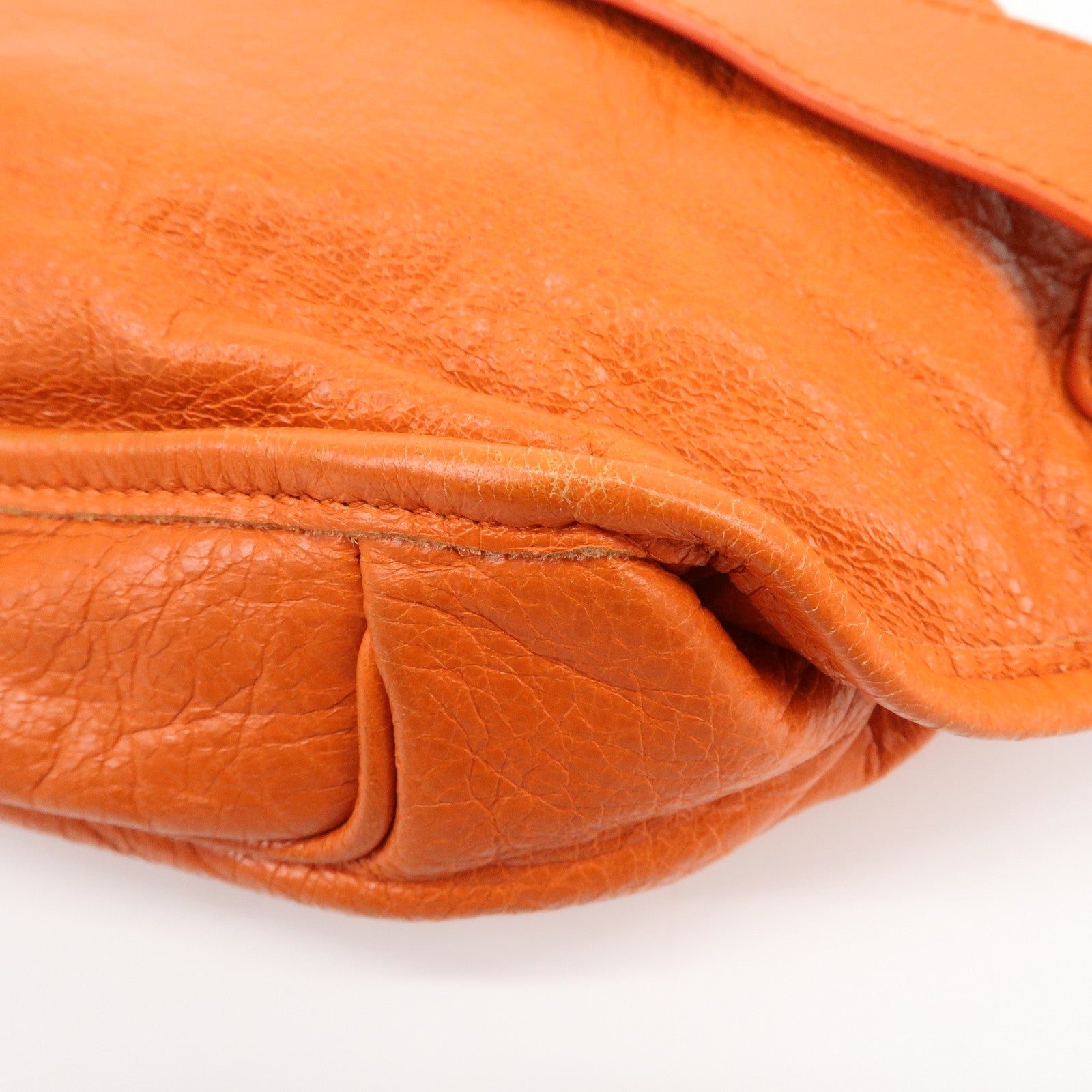 BALENCIAGA Neo Lift Leather Body Bag Crossbody Bag Orange 341628