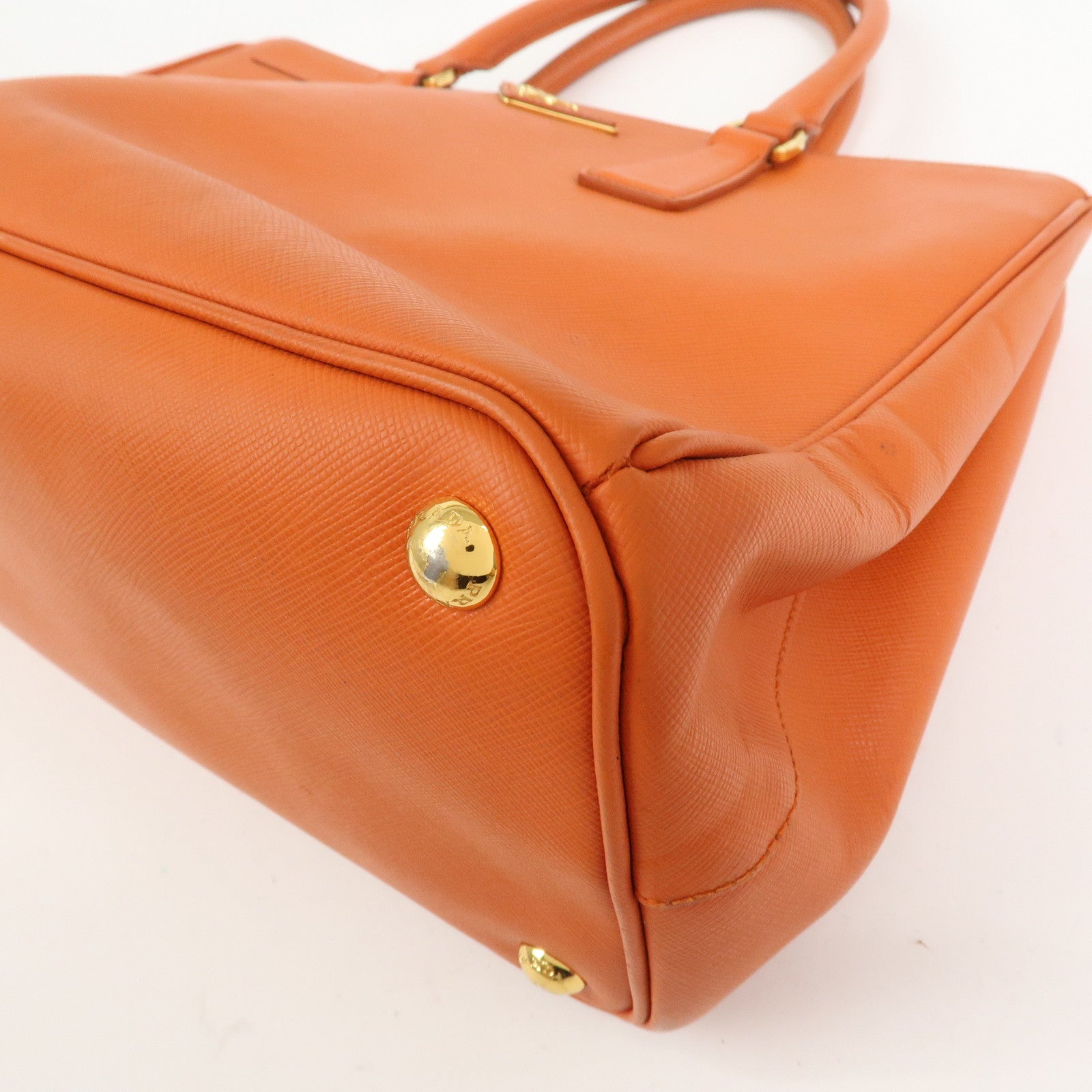 PRADA Galleria Saffiano Leather 2Way Bag Orange 1BA274