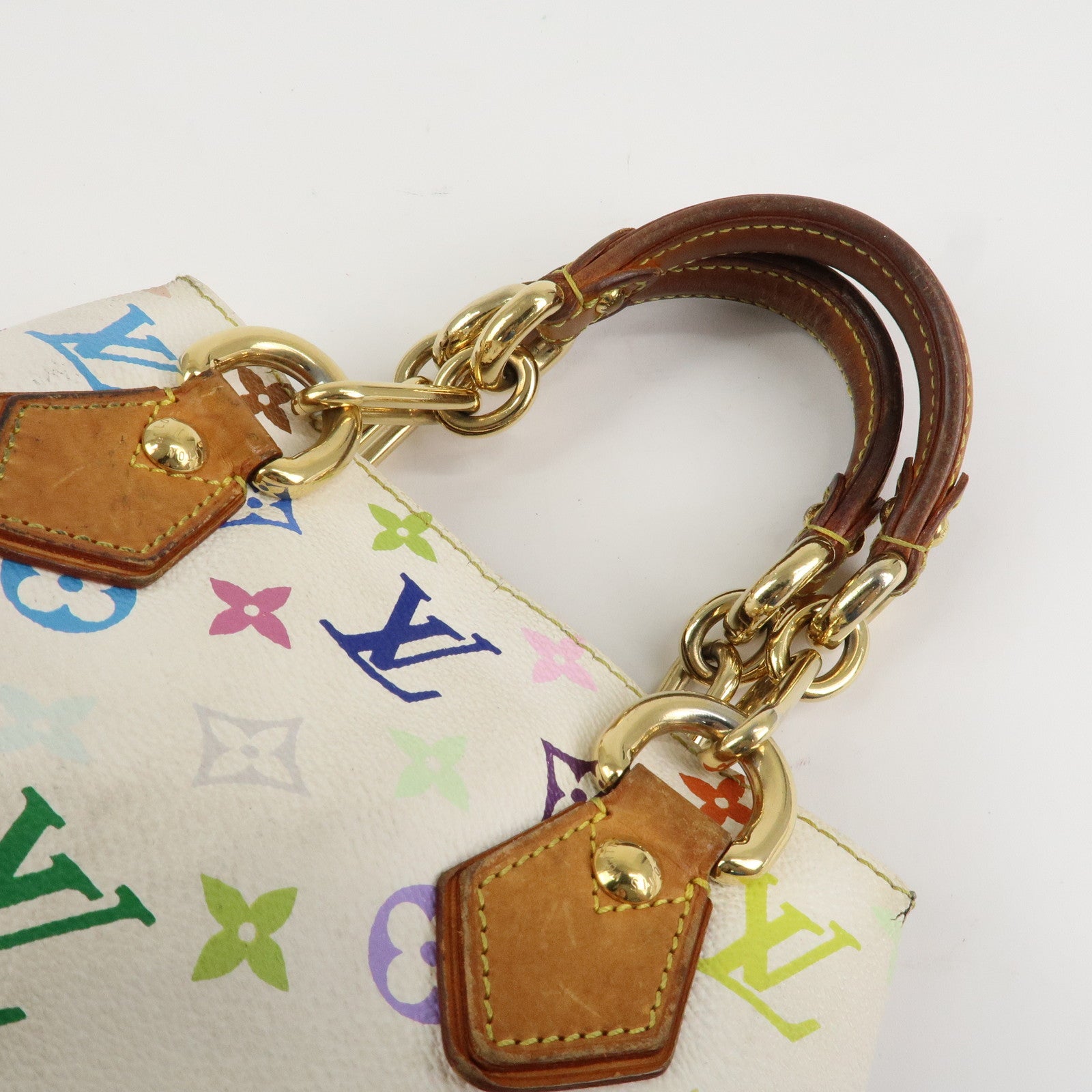 Louis Vuitton Monogram Multicolor Audra Hand Bag Blanc M40047 Used