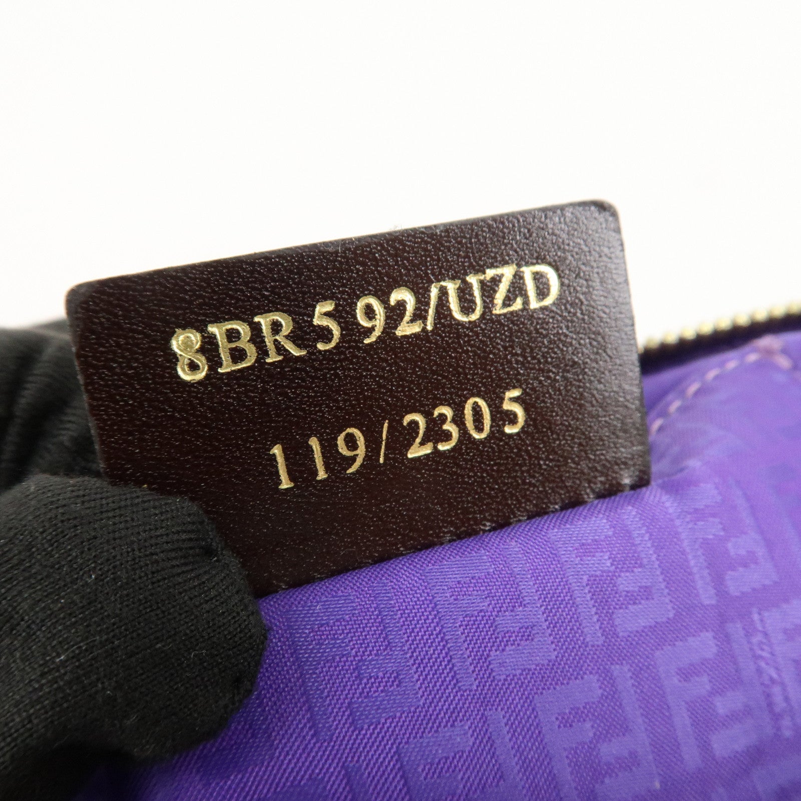 FENDI Zucca PVC Chain Accessory Pouch Hand Bag Shoulder Bag 8BR592