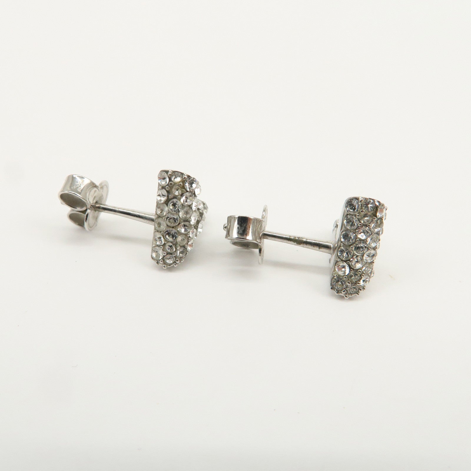 Louis Vuitton Essential V Strass Metal Earrings Silver M67316