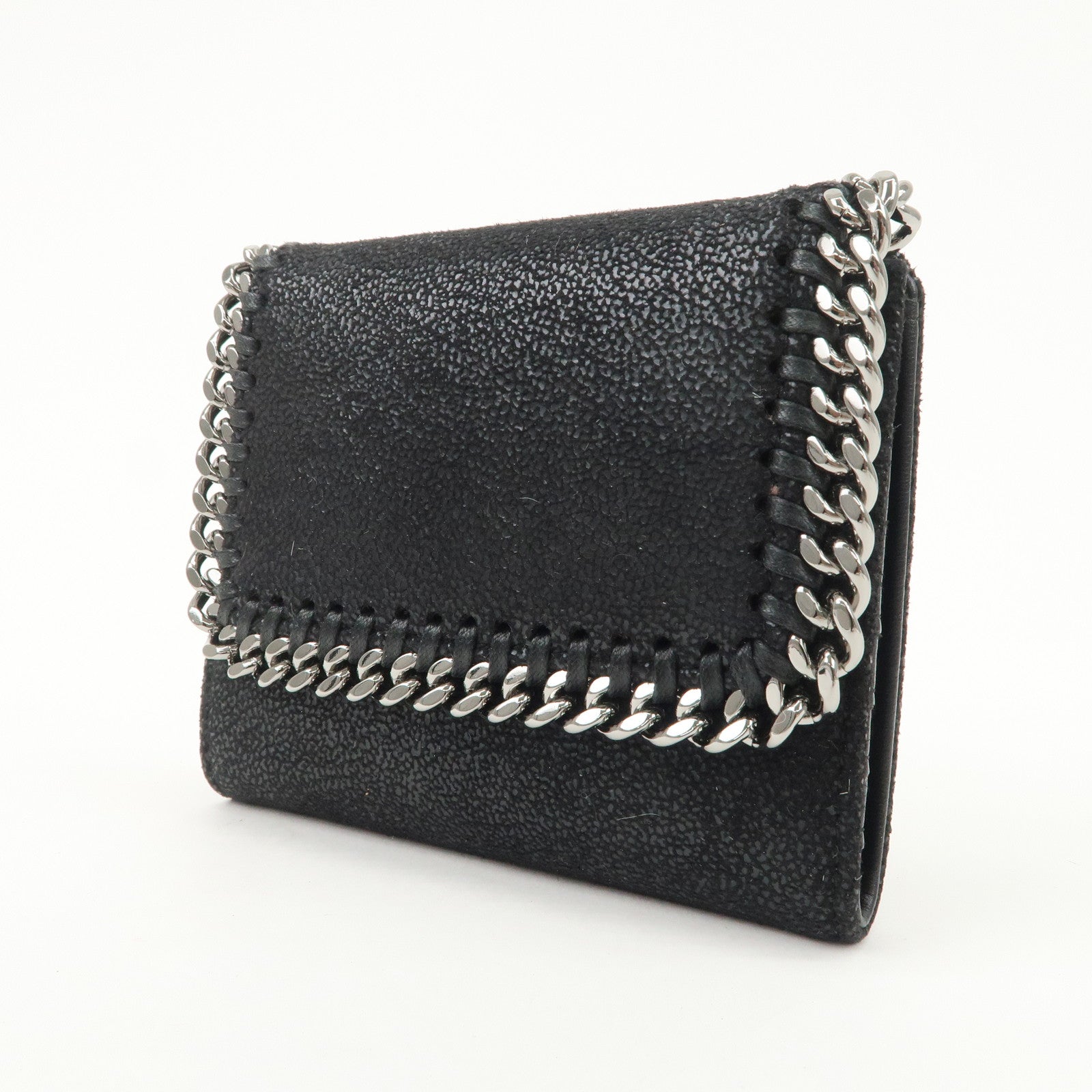 STELLA MCCARTNEY Falabella Small Flap Wallet Black