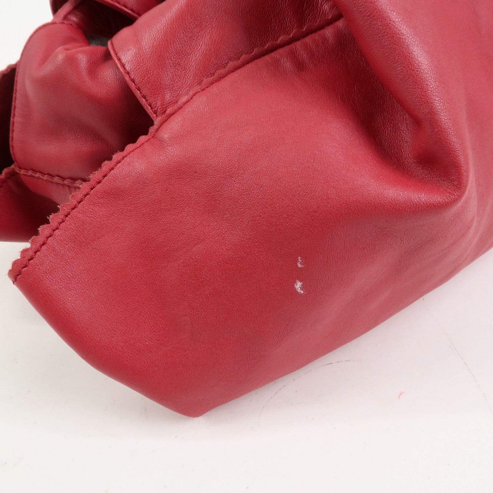 LOEWE Anagram Nappa Leather Nappa Aire Hand Bag Shoulder Bag Red