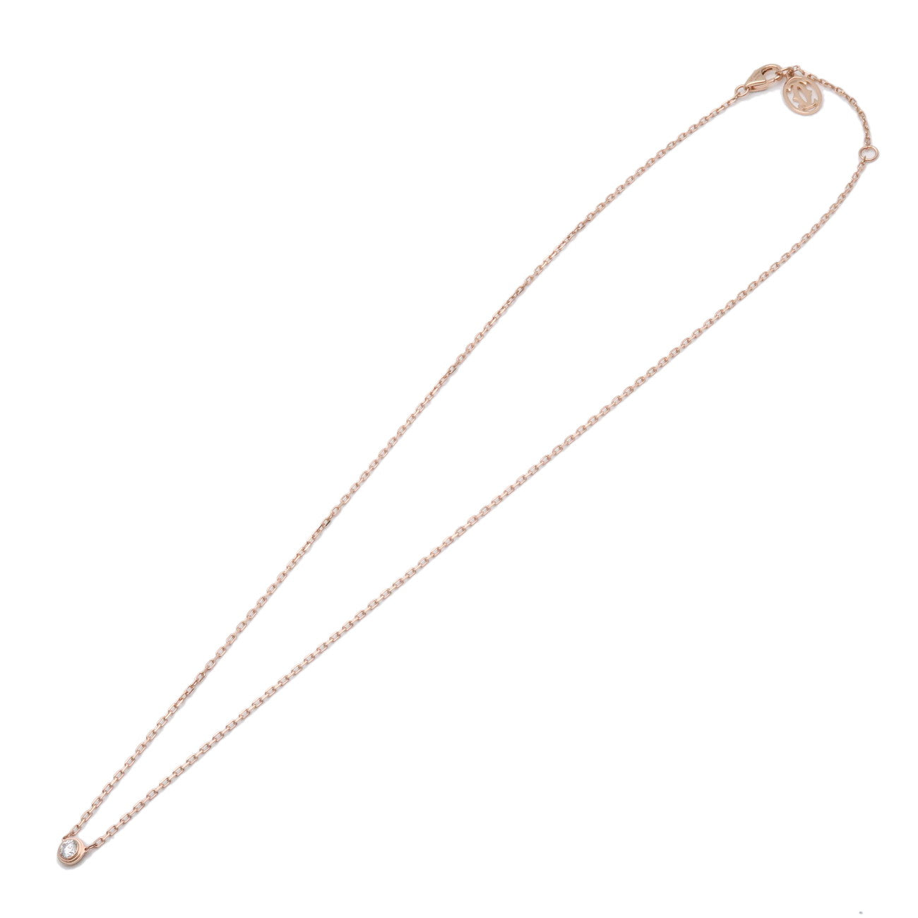 Cartier Diamants Legers Necklace SM Diamond 0.09ct 750PG Rose Gold