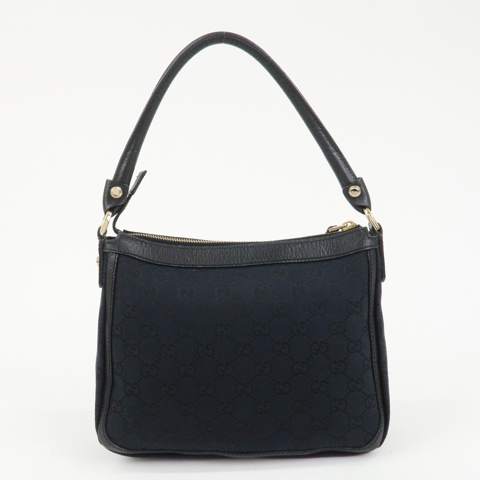 GUCCI GG Monogram Canvas Shoulder Bag Hand Bag Black 146244