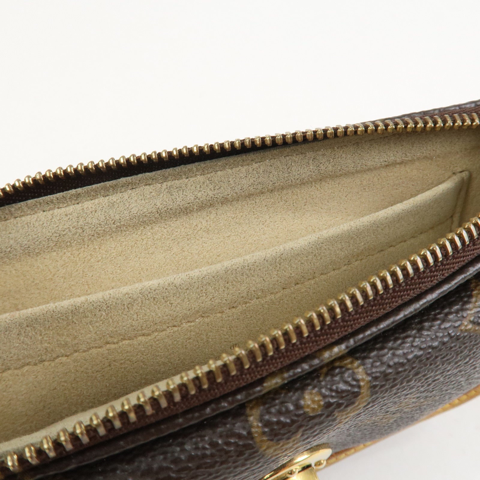 Louis Vuitton Monogram Pochette Tikal Pouch Purse Brown M60019