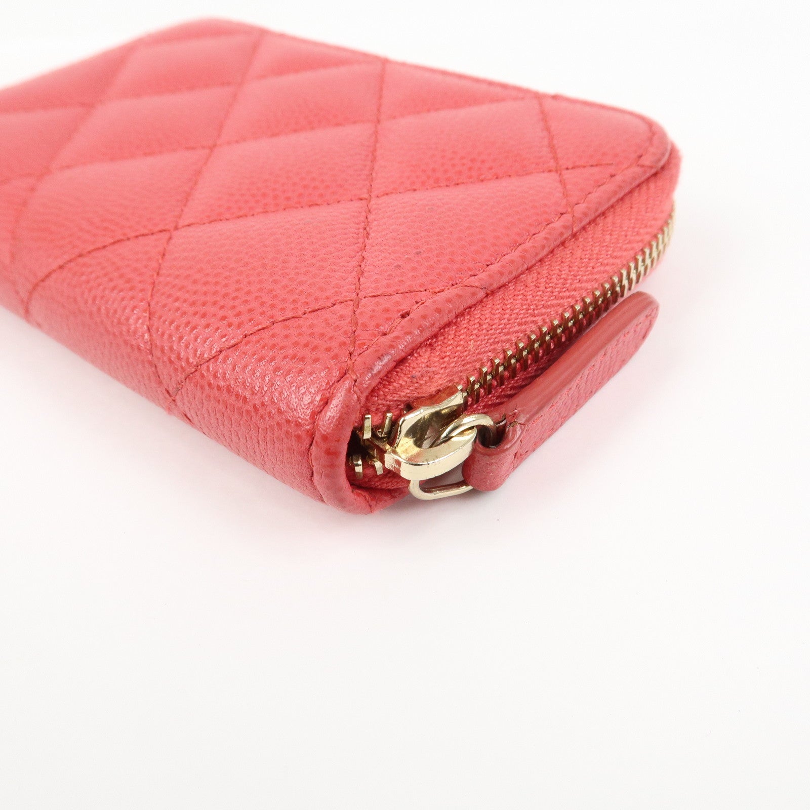 CHANEL COCO Mark Matelasse Caviarskin Classic Zippy CoinCase AP0216