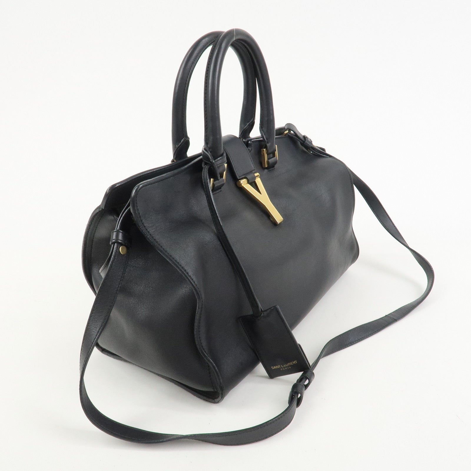 SAINT LAURENT PARIS Petit Cabas Y-Line 2Way Bag Hand Bag 311210