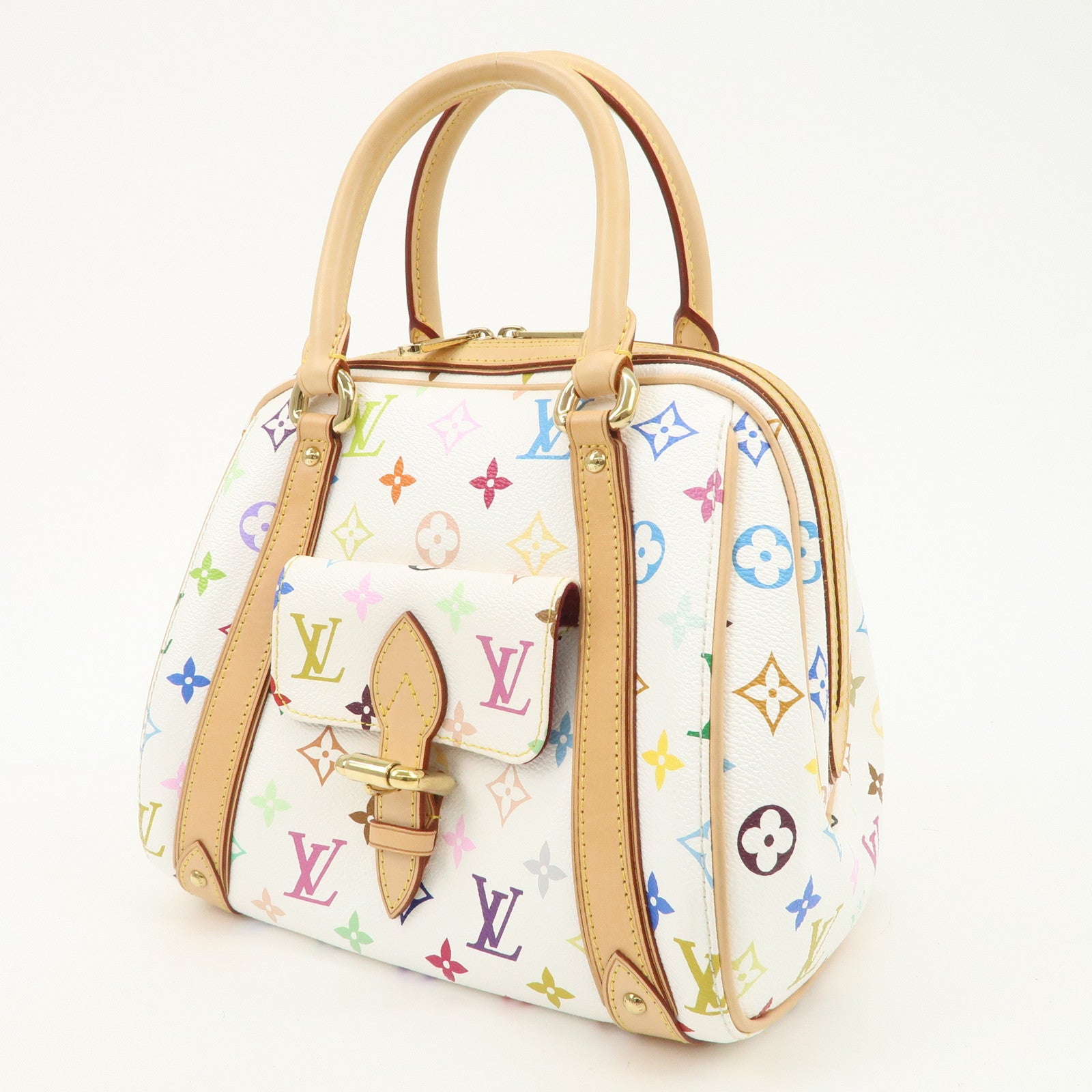 Louis Vuitton Monogram Multicolor Priscilla Hand Bag Blanc M40096