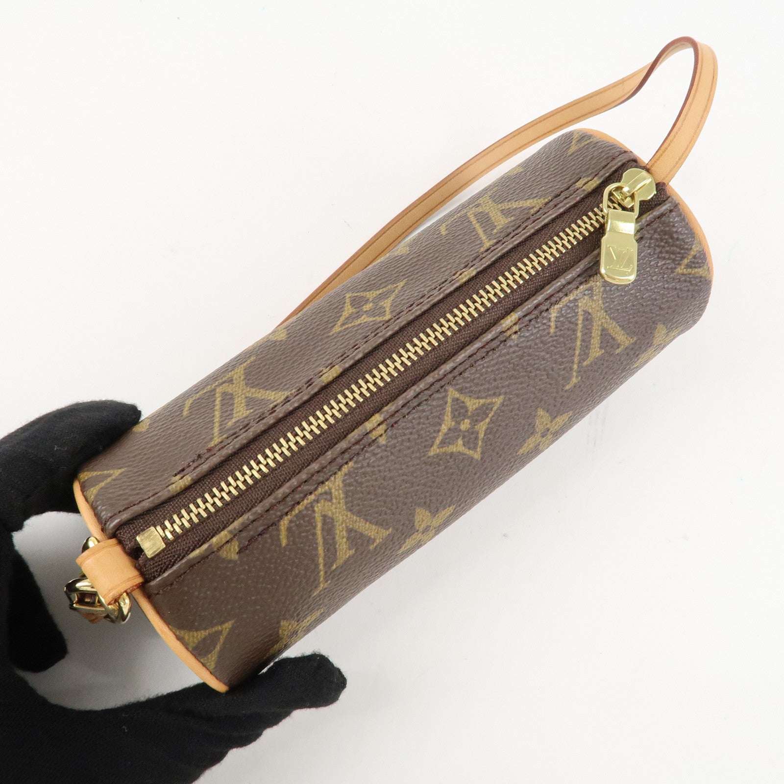 Louis Vuitton Monogram Mini Pouch for Papillon Bag New Style Brown Used