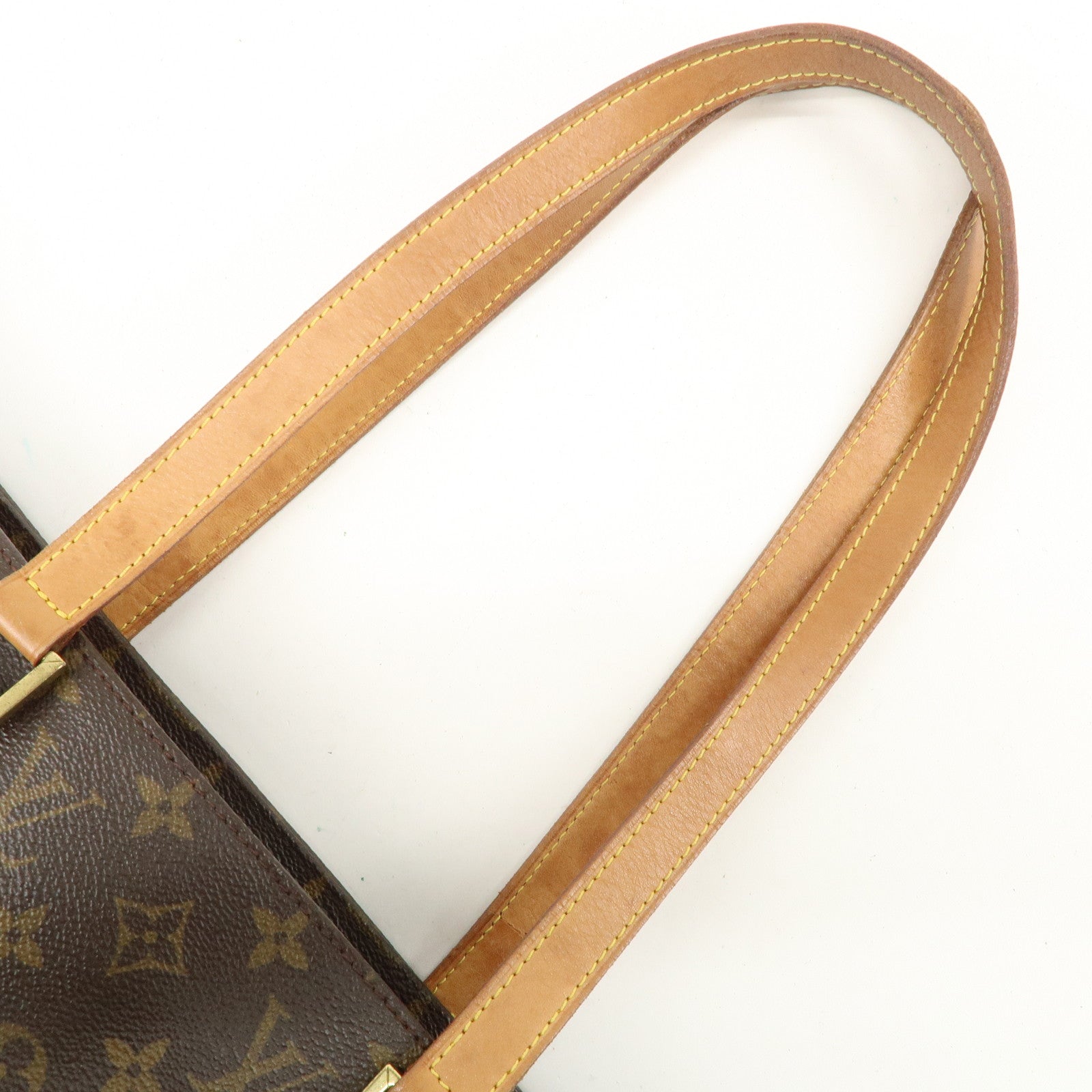 Louis Vuitton Monogram Luco Tote Bag Hand Bag Brown M51155 Used