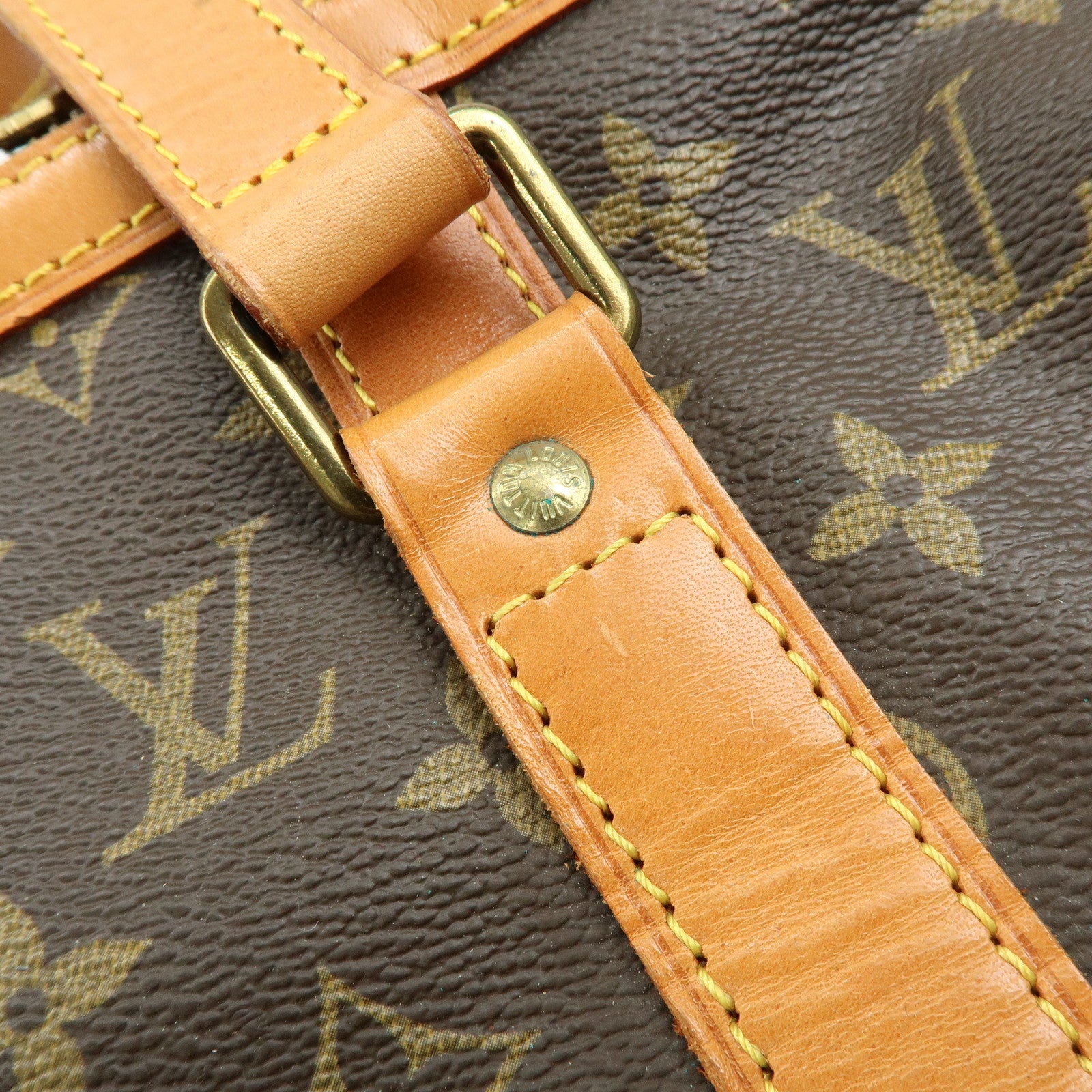 Louis Vuitton Monogram Sac Souple 45 Boston Bag Brown M41624