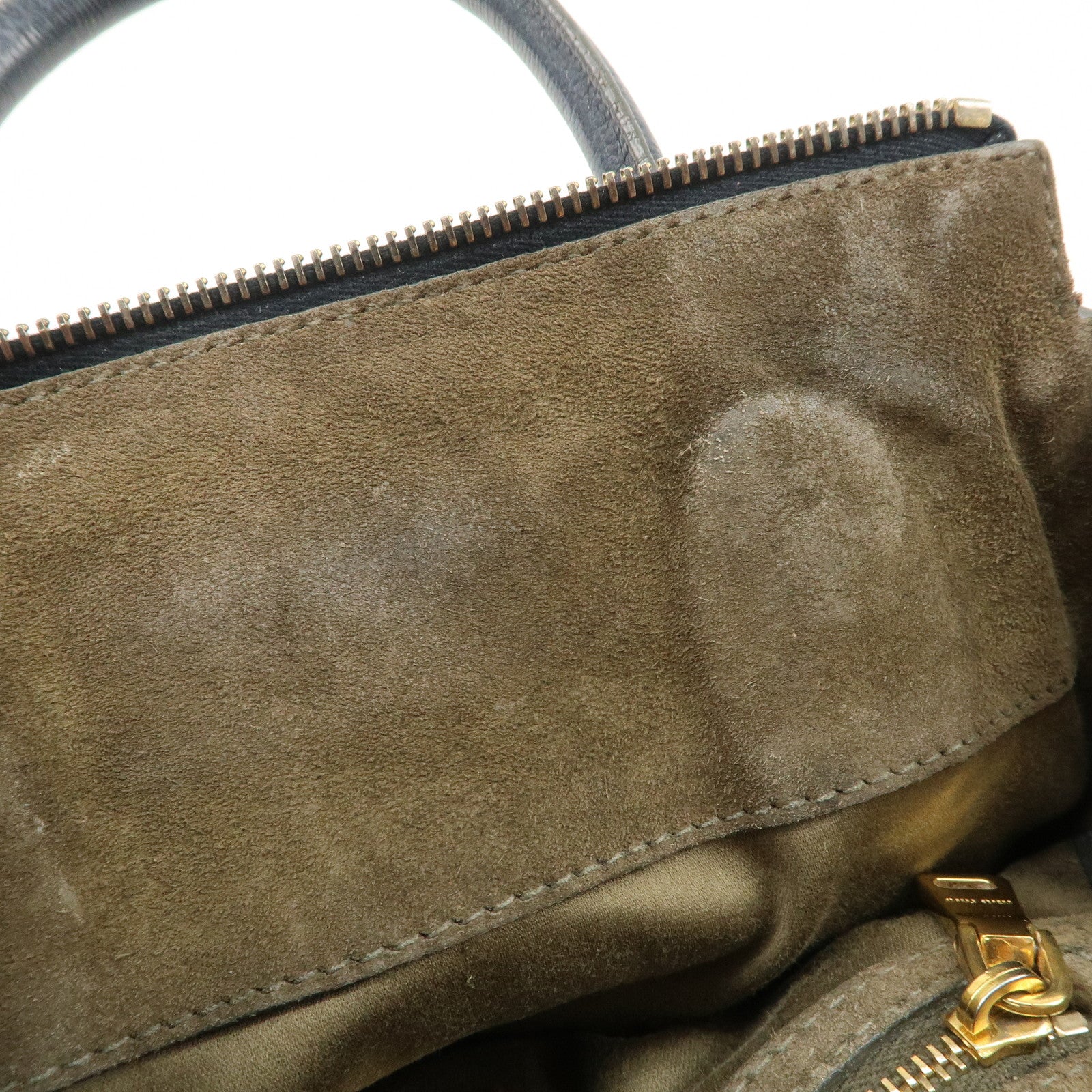 MIUMIU Matelasse Leather 2Way Bag Hand Bag Navy 5BA003