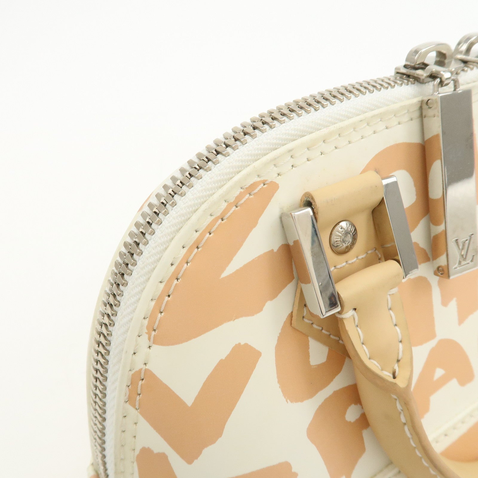 Louis Vuitton Monogram Graffiti Alma PM Hand Bag Beige Ivory M92178