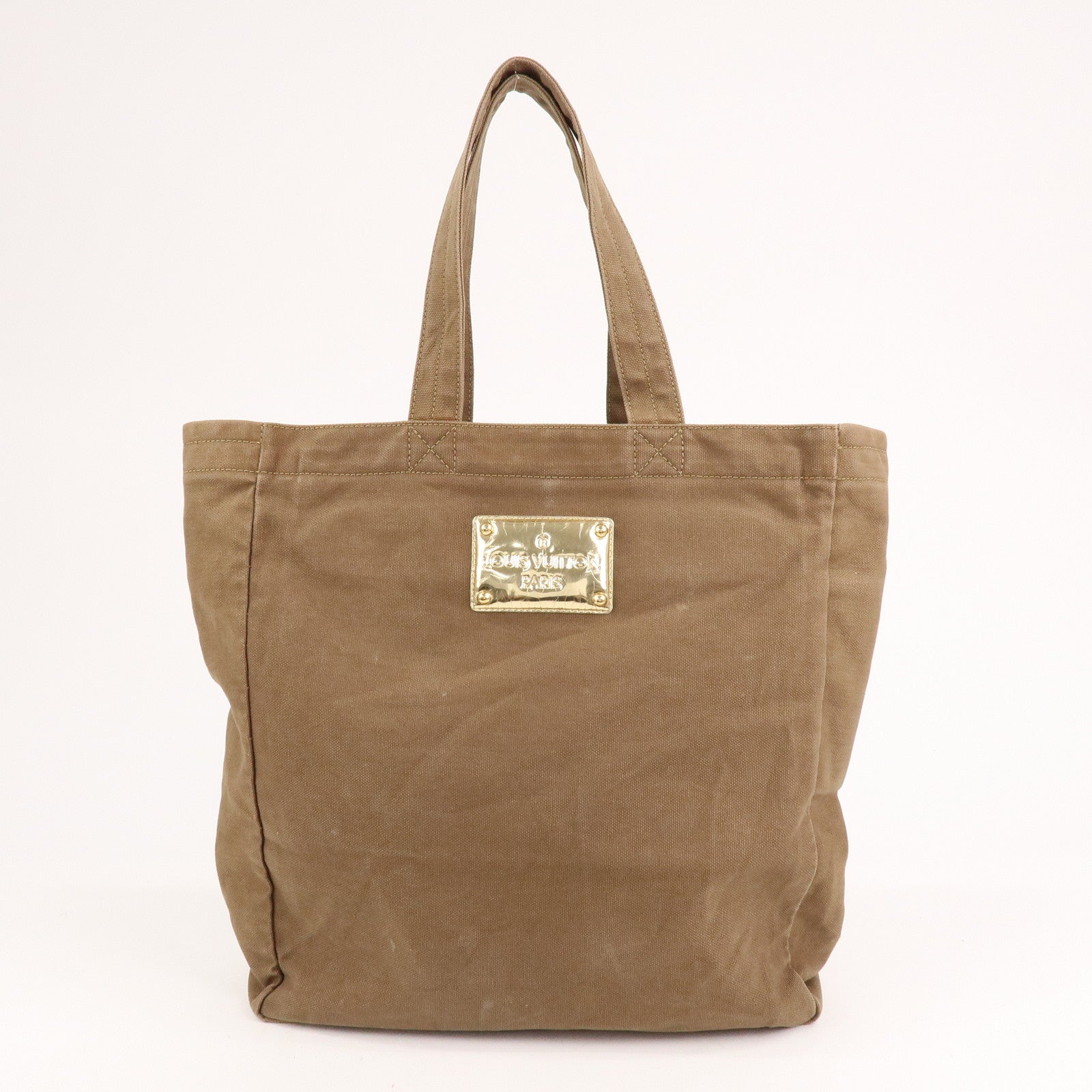 Louis Vuitton Thats Love MM Canvas Tote Bag Hand Bag Khaki M56385