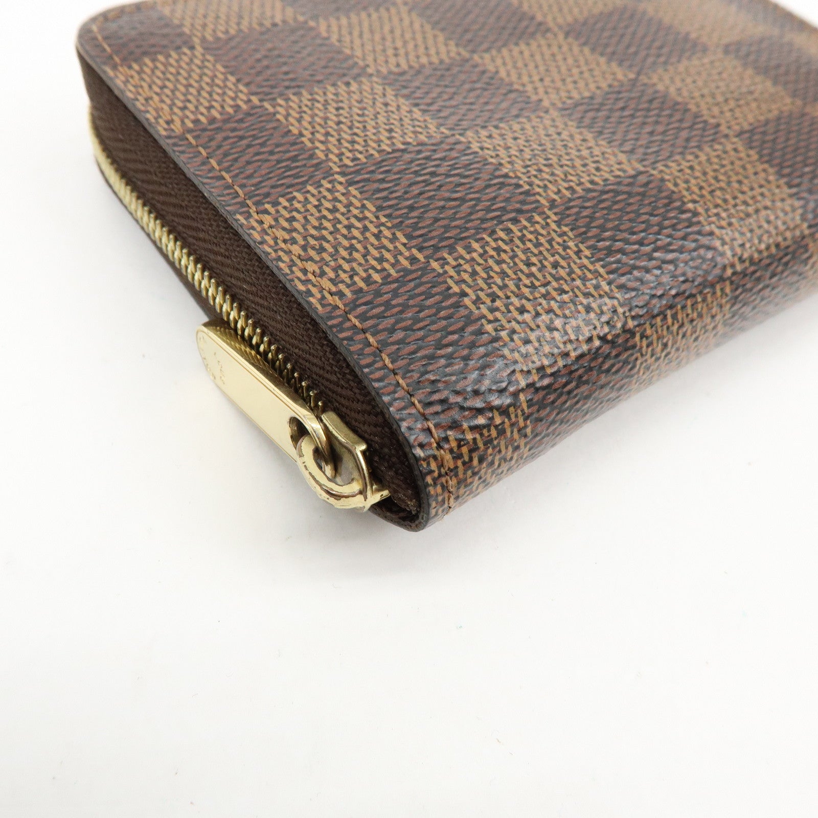 Louis Vuitton Damier Zippy Coin Case Wallet Brown N63070