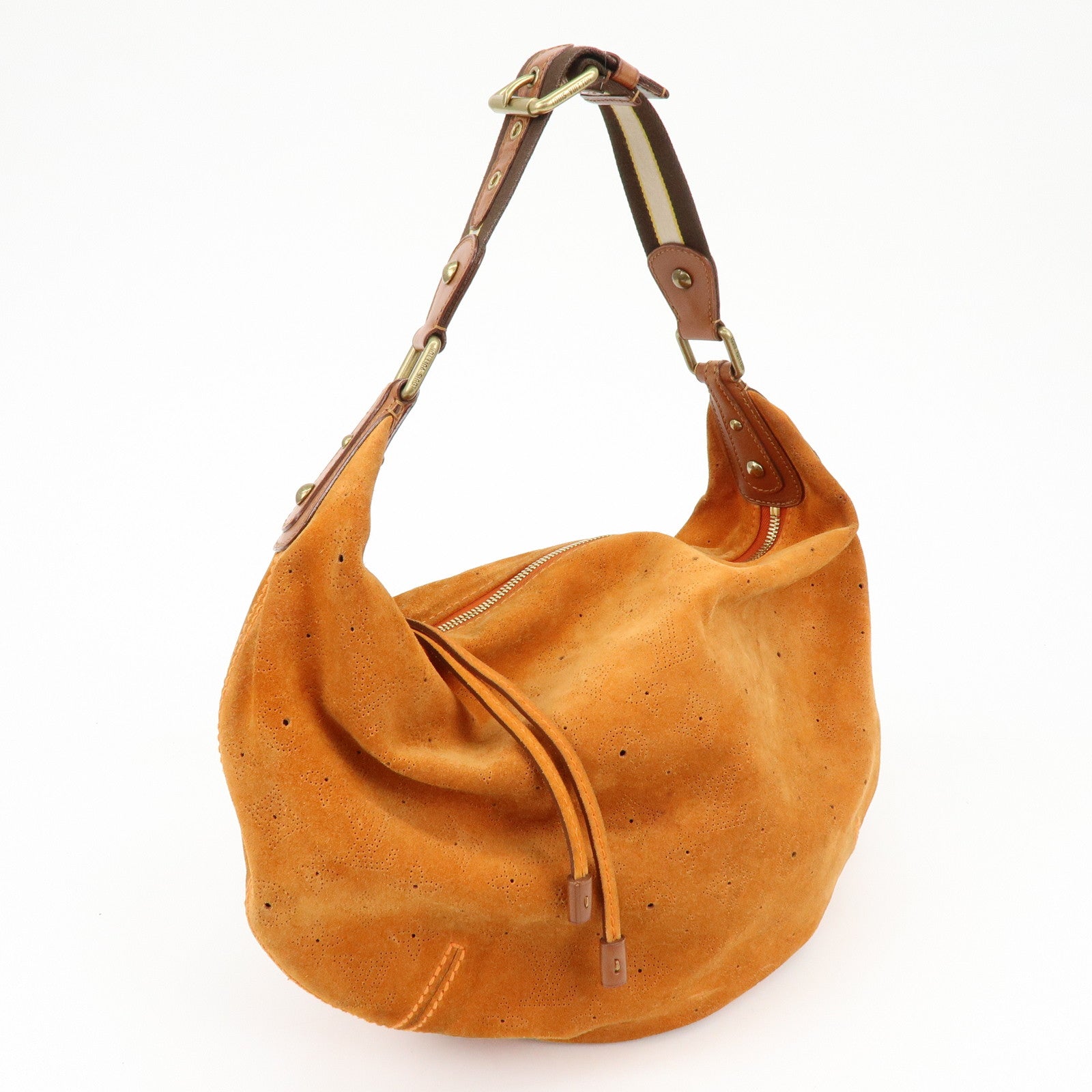 Louis Vuitton Monogram Onata GM Suede Shoulder Bag Orange M95119