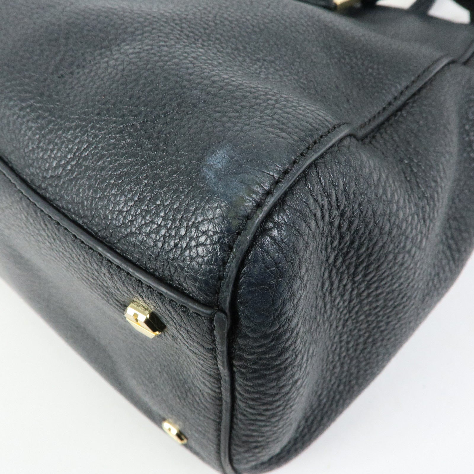 TORY BURCH Double T Leather 2Way Bag Shoulder Hand Bag Black