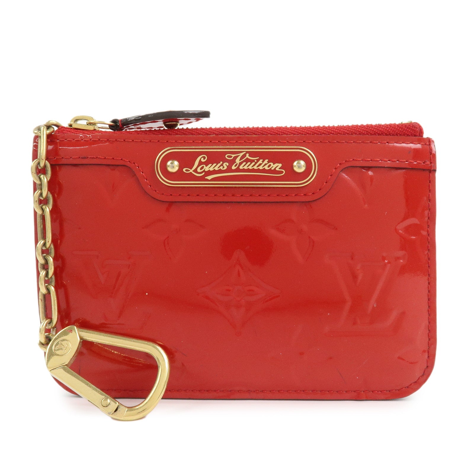 Louis Vuitton Monogram Vernis Pochette Cles NM Cerise M90214
