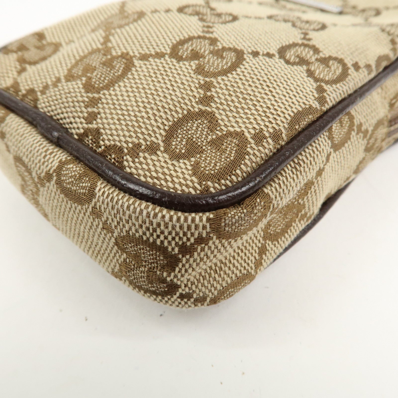 GUCCI GG Canvas Leather Cigarette Case Beige Brown 115249