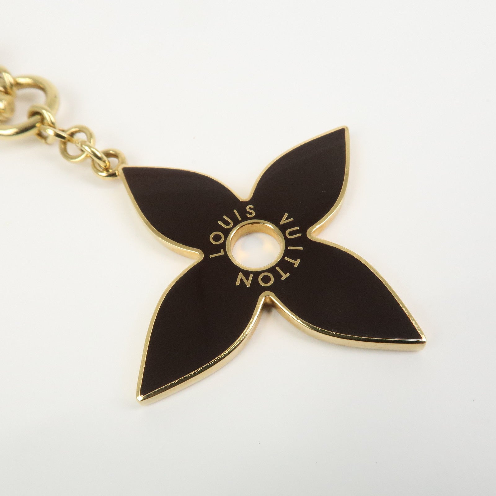 Louis Vuitton Porte Cles Puzzle Bag Charm Dark Brown Gold M65218