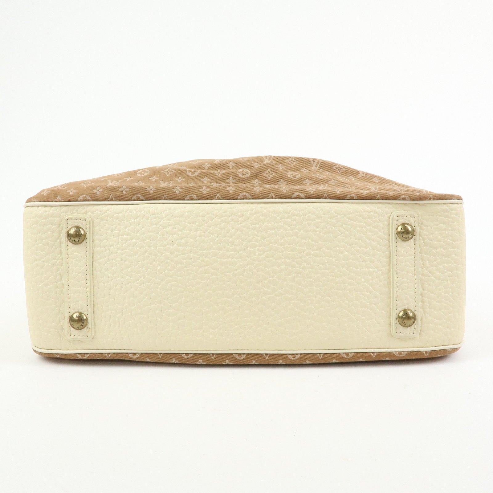Louis Vuitton Monogram Mini Lin Trapes GM Hand Bag Camel M40060