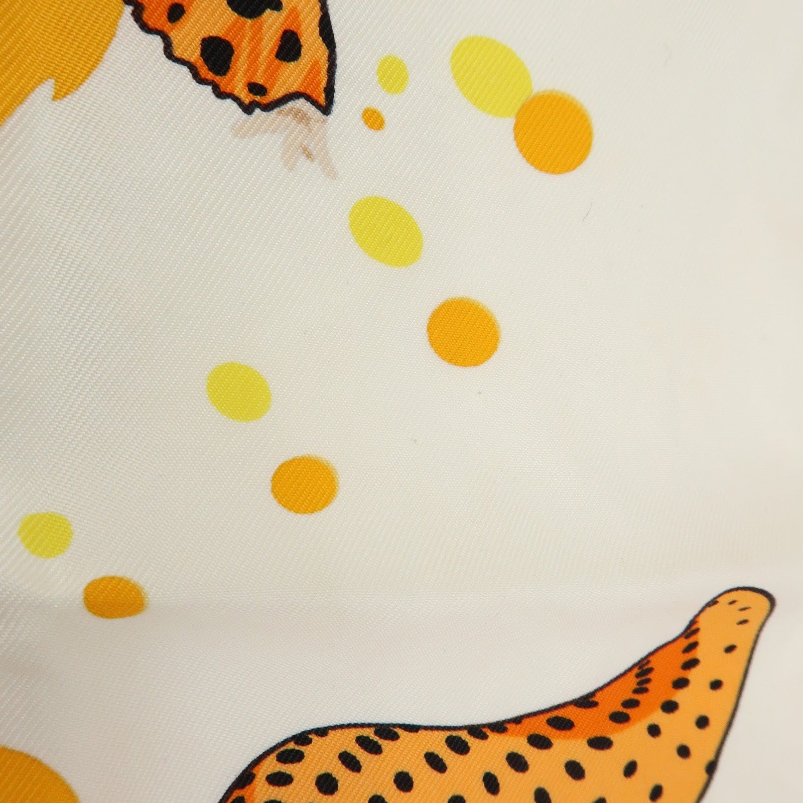 HERMES Carre 45 Silk 100% Scarf iHOLA FLAMENCA! Orange White