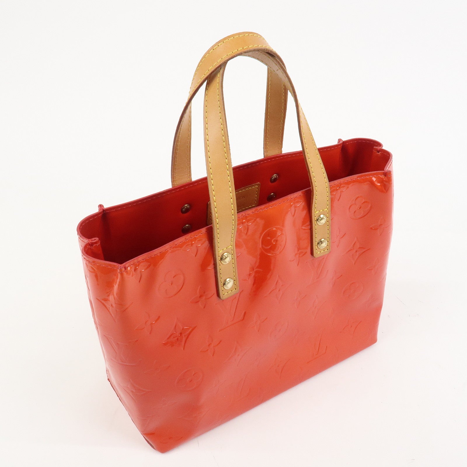 Louis Vuitton Monogram Vernis Lead PM Hand Bag Rouge M91088